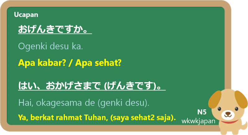 Kalimat Bahasa Jepang Sehari Hari