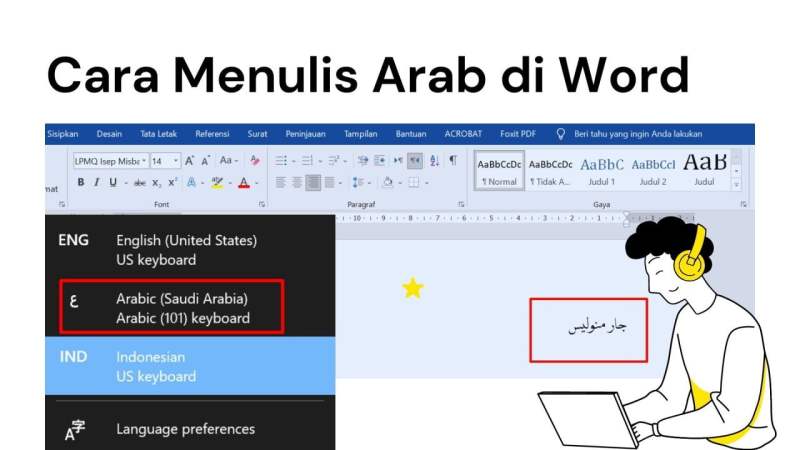 Cara Mengganti Keyboard Laptop Ke Bahasa Arab